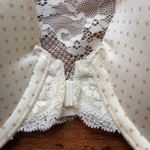 Cream and tan polka dot Bra racer back